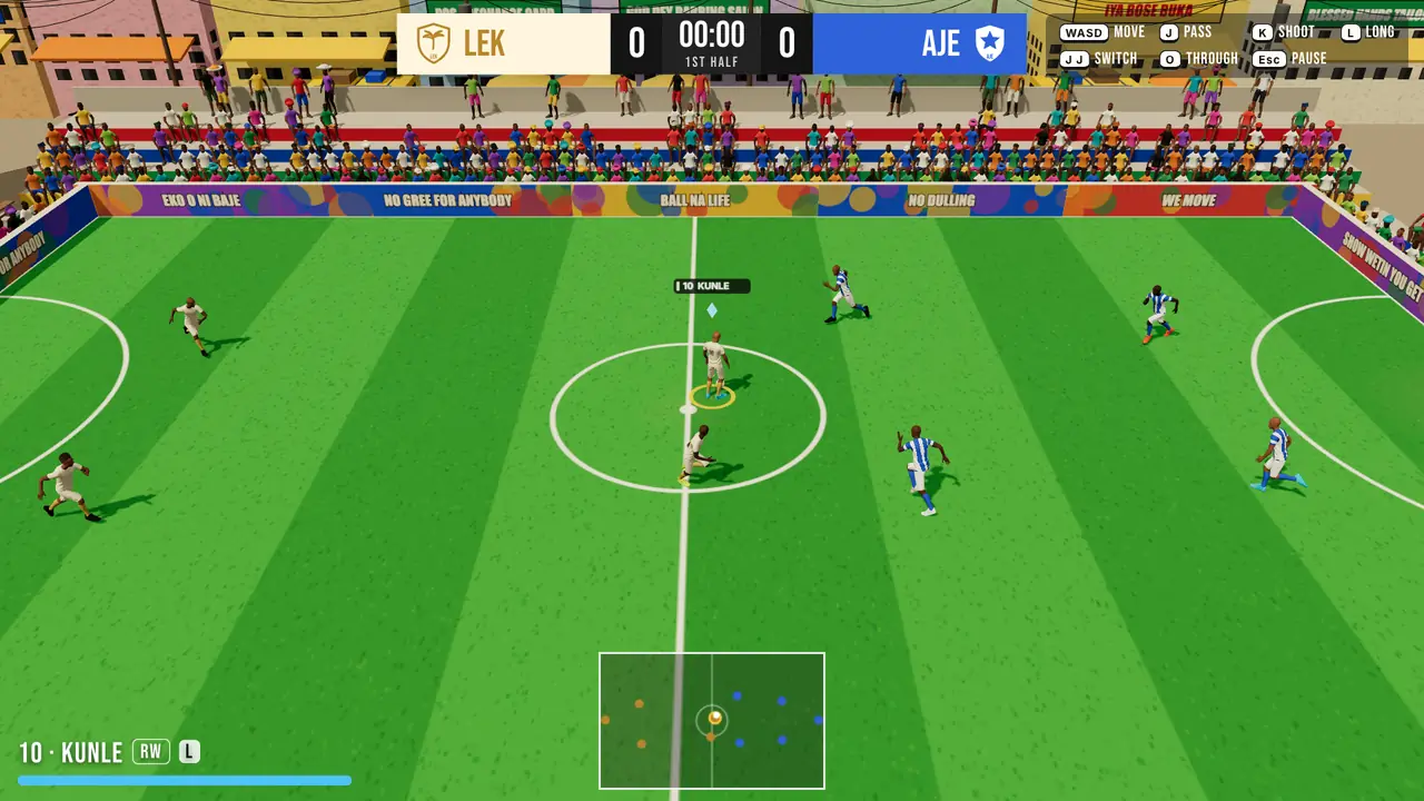 Street Five match: five-a-side on a Lagos street pitch with fans in the stands